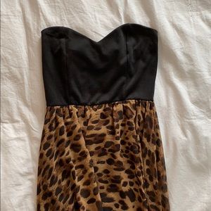 Cheetah high low dress